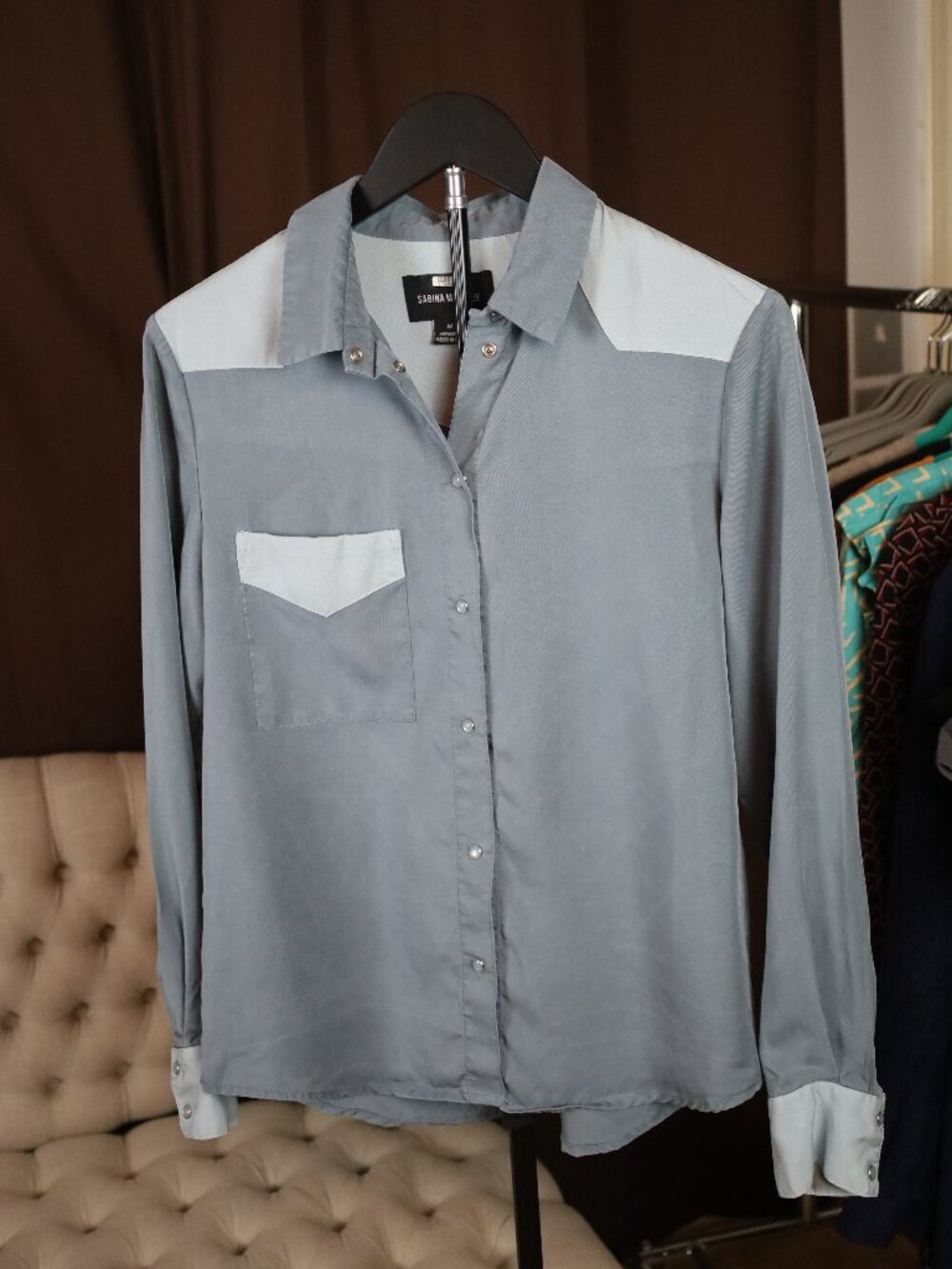 Sabina Musayev Contrast Panel Button Top • Size M